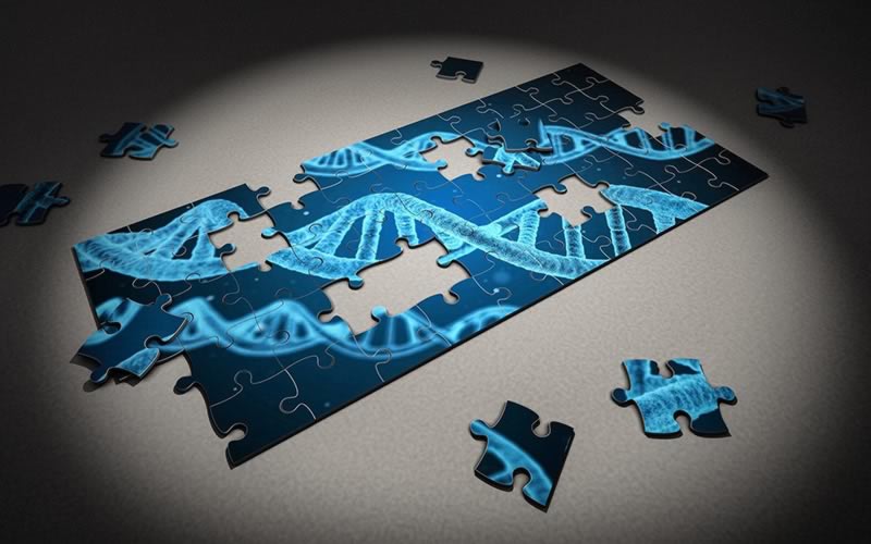 puzzel met afbeelding van dna