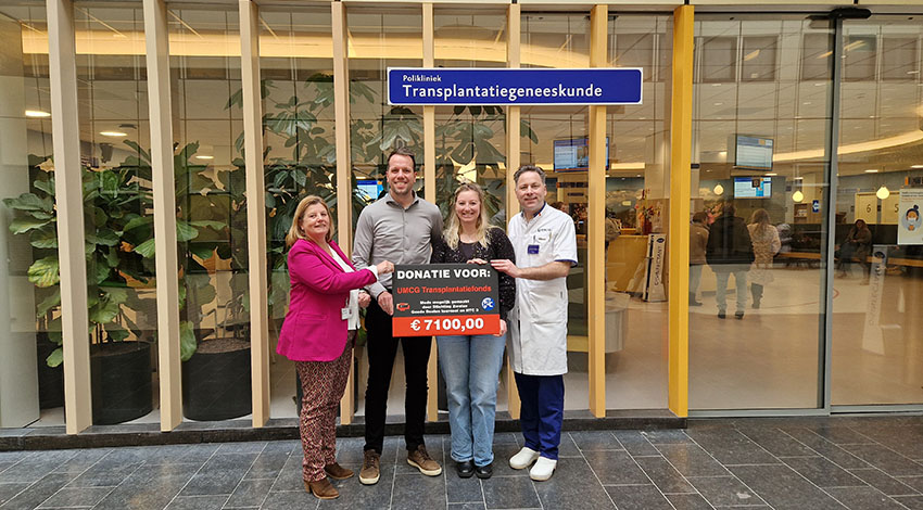 Transplantatiefonds opbrengst cheque