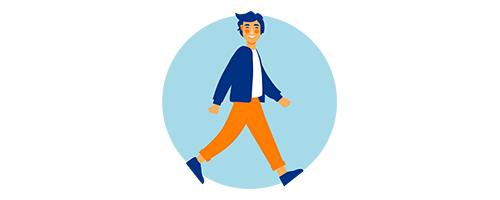 Meer bewegen illustratie