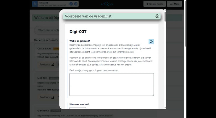Digi-CGT Schema invullen