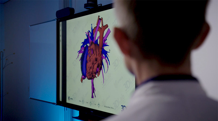 Specialist toont een hart gerelateerde presentatie