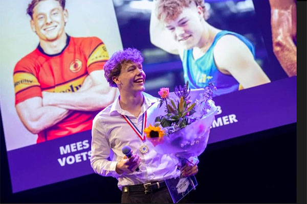 S. Stiemer op het podium