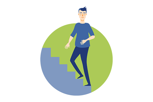 Traplopen illustratie