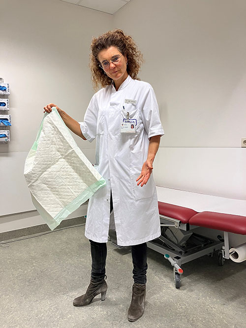 A. Leliveld met celstofmatje