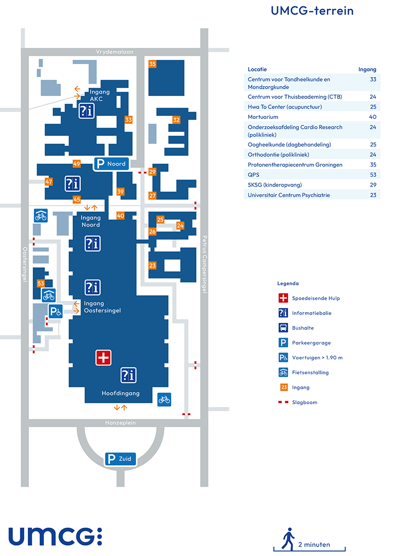 UMCG plattegrond